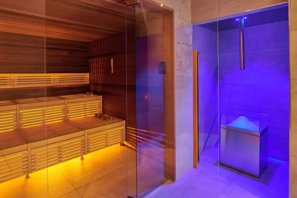 Sauna moderna all'Hotel Lido Blu